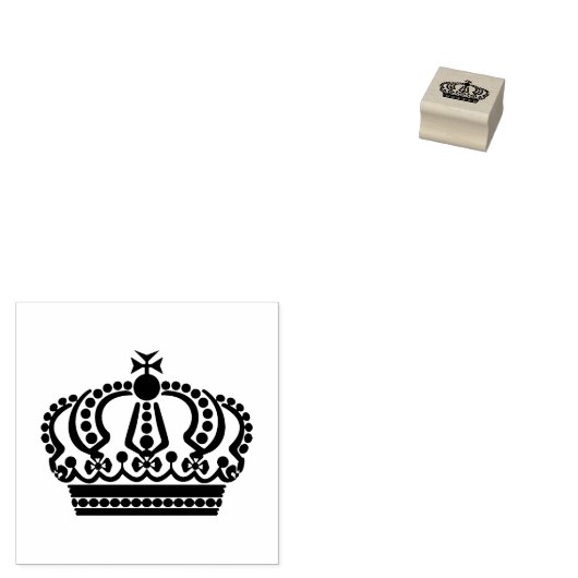 Zwarte kroon. rubberstempel (Gestempeld)