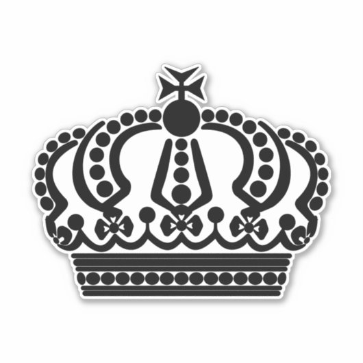 Zwarte kroon sticker (Voorkant)