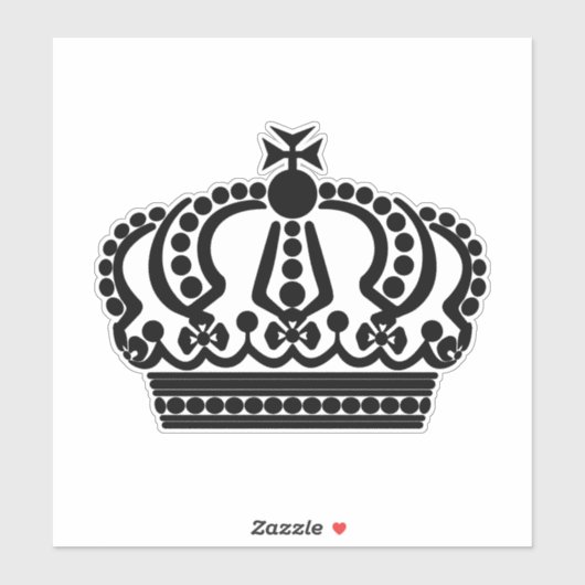Zwarte kroon sticker (Vel)