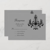 Zwarte kroonluchter en vleermuizen RSVP (Voorkant / Achterkant)