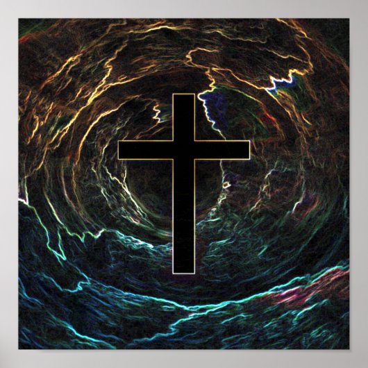 ZWARTE KROS MET KORTE HOOGTE POSTER (Voorkant)