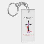 Zwarte kruis 55ste priesterwijding sleutelhanger (Voorkant Links)