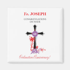 Zwarte kruis voor 60-jarig priesterwijdingjubileum magneet