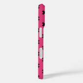 Zwarte kruissteken op fuchsia Case-Mate iPhone case (Achterkant / Rechts)