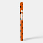 Zwarte kruissteken op oranje Case-Mate iPhone case (Achterkant / Links)