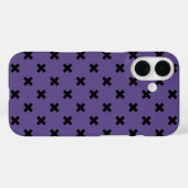 Zwarte kruissteken op ultra violet Case-Mate iPhone case (Achterkant (horizontaal))
