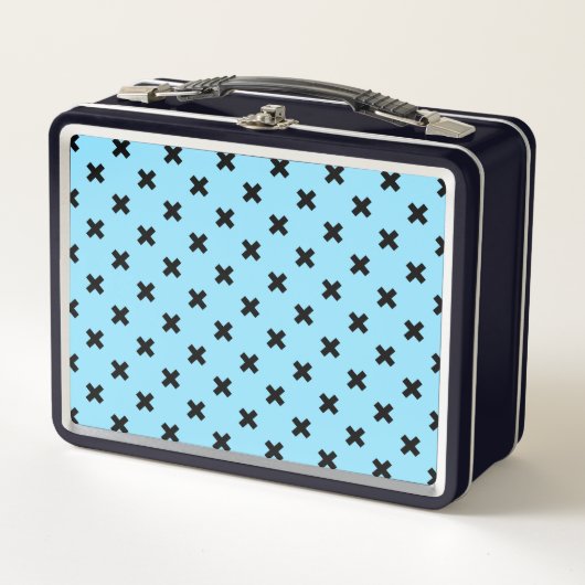 Zwarte kruisstift op babyblauw (Voorkant)