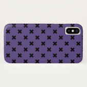 Zwarte kruisstift op ultraviolet Case-Mate iPhone case (Achterkant (horizontaal))