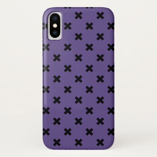 Zwarte kruisstift op ultraviolet Case-Mate iPhone case (Achterkant)