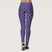 Zwarte kruisstift op ultraviolet leggings (Achterkant)