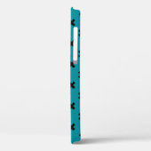 Zwarte kruisstiften op blauwgroen Case-Mate iPhone case (Achterkant / Links)