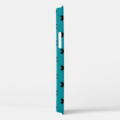 Zwarte kruisstiften op blauwgroen Case-Mate iPhone case (Achterkant / Rechts)