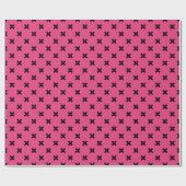 Zwarte kruisstiften op fuchsia cadeaupapier (Vlak)
