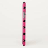 Zwarte kruisstiften op fuchsia Case-Mate iPhone case (Achterkant / rechts)