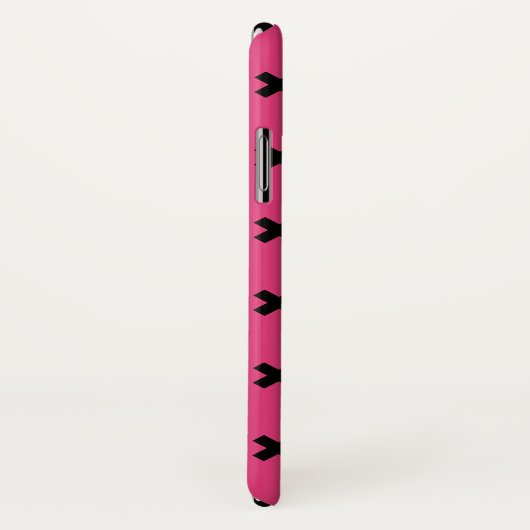 Zwarte kruisstiften op fuchsia Case-Mate iPhone case (Achterkant / rechts)