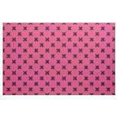 Zwarte kruisstiften op fuchsia stof (Fat Quarter)