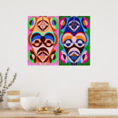 ZWARTE kunst in KLEUR - Vrijheid van meningsuiting Poster (Keuken)