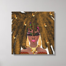 Zwarte kunst op Canvas