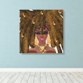 Zwarte kunst op Canvas Afdruk (Insitu (Houten vloer))