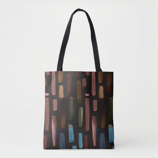 zwarte kunst tote bag (Voorkant)