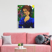 Zwarte kunst / wandkunst canvas afdruk (Insitu (Woonkamer))