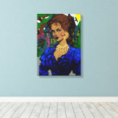 Zwarte kunst / wandkunst canvas afdruk (Insitu (Houten vloer))