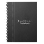 Zwarte kunstleder notitieboek (Voorkant)