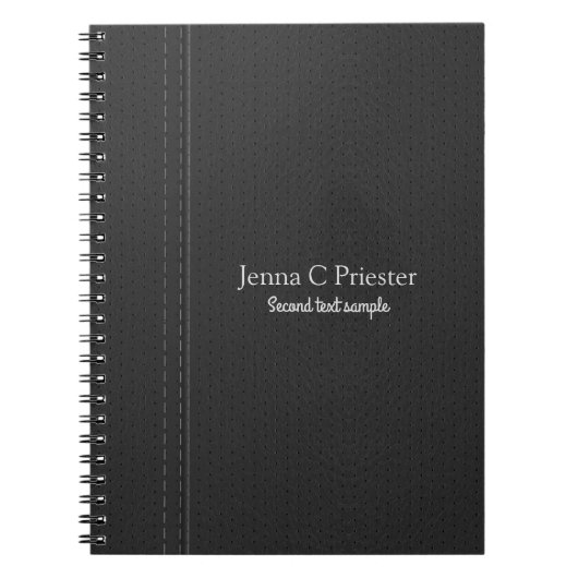 Zwarte kunstleder notitieboek (Voorkant)