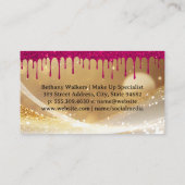 Zwarte kusvlek | Goud glitters en druip Visitekaartje (Achterkant)