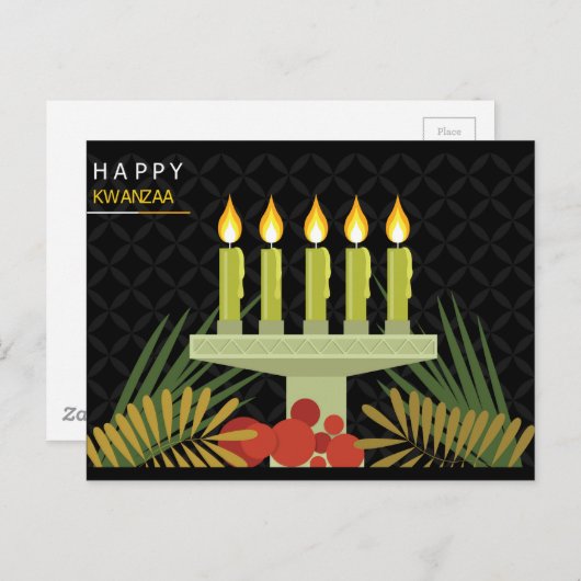 zwarte kwanzaa briefkaart (Voorkant / Achterkant)