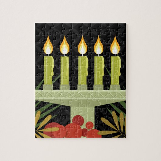 zwarte kwanzaa legpuzzel (Verticaal)