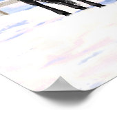 zwarte kwartpaarden in sneeuw poster (Hoek)