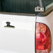 Zwarte Lab Bumpersticker (Op Truck)