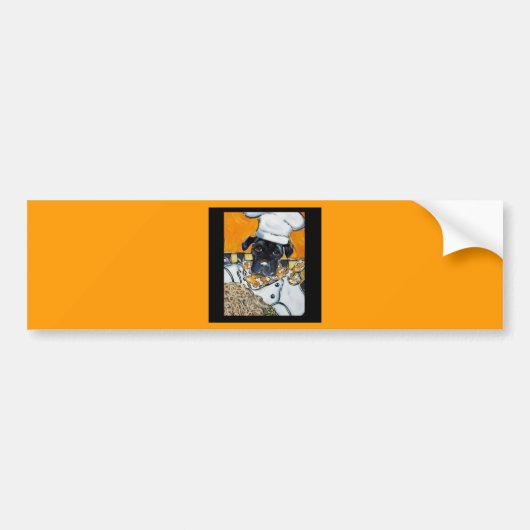 Zwarte Lab Chef Bumpersticker (Voorkant)