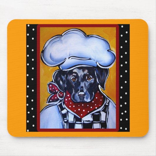 Zwarte Lab Chef Muismat (Voorkant)