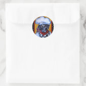 Zwarte Lab Chef Ronde Sticker (Tas)