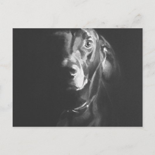 Zwarte Lab Dog Waterverf van Paul Jackson Briefkaart (Voorkant)