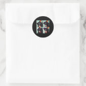 Zwarte Lab Halloween Ronde Sticker (Tas)