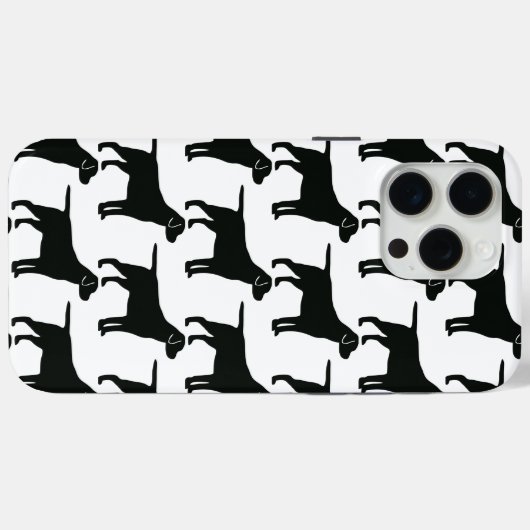 Zwarte Lab hond Case-Mate iPhone Case (Achterkant (horizontaal))