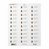 Zwarte Lab hond Kerst Heet Chocolademelk Etiket (Full Sheet)