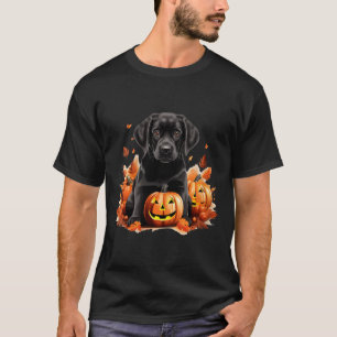 Zwarte Lab hond Moeder Vader Halloween Herfst Grap T-shirt