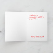 Zwarte Lab Hond Tipping Head Wishing Happy Birthda Kaart (Binnen)