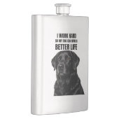 Zwarte Lab Hond Vader Fles Flacon (Rechts)