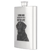 Zwarte Lab Hond Vader Fles Flacon (Links)