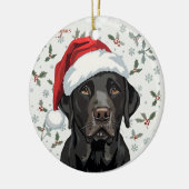 Zwarte lab keramisch ornament (Links)