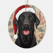 Zwarte lab keramisch ornament (Links)