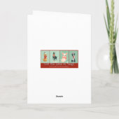 Zwarte Lab Kerstgroet Kaart (Achterkant)