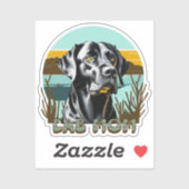 Zwarte Lab | Lab Moeder Hond Gepersonaliseerd Sticker (Vel)