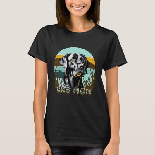 Zwarte Lab | Lab Moeder Hond Liefhebber T-shirt (Voorkant)
