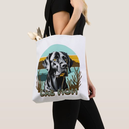 Zwarte Lab | Lab Moeder Hond Liefhebber Tote Bag (Dichtbij)